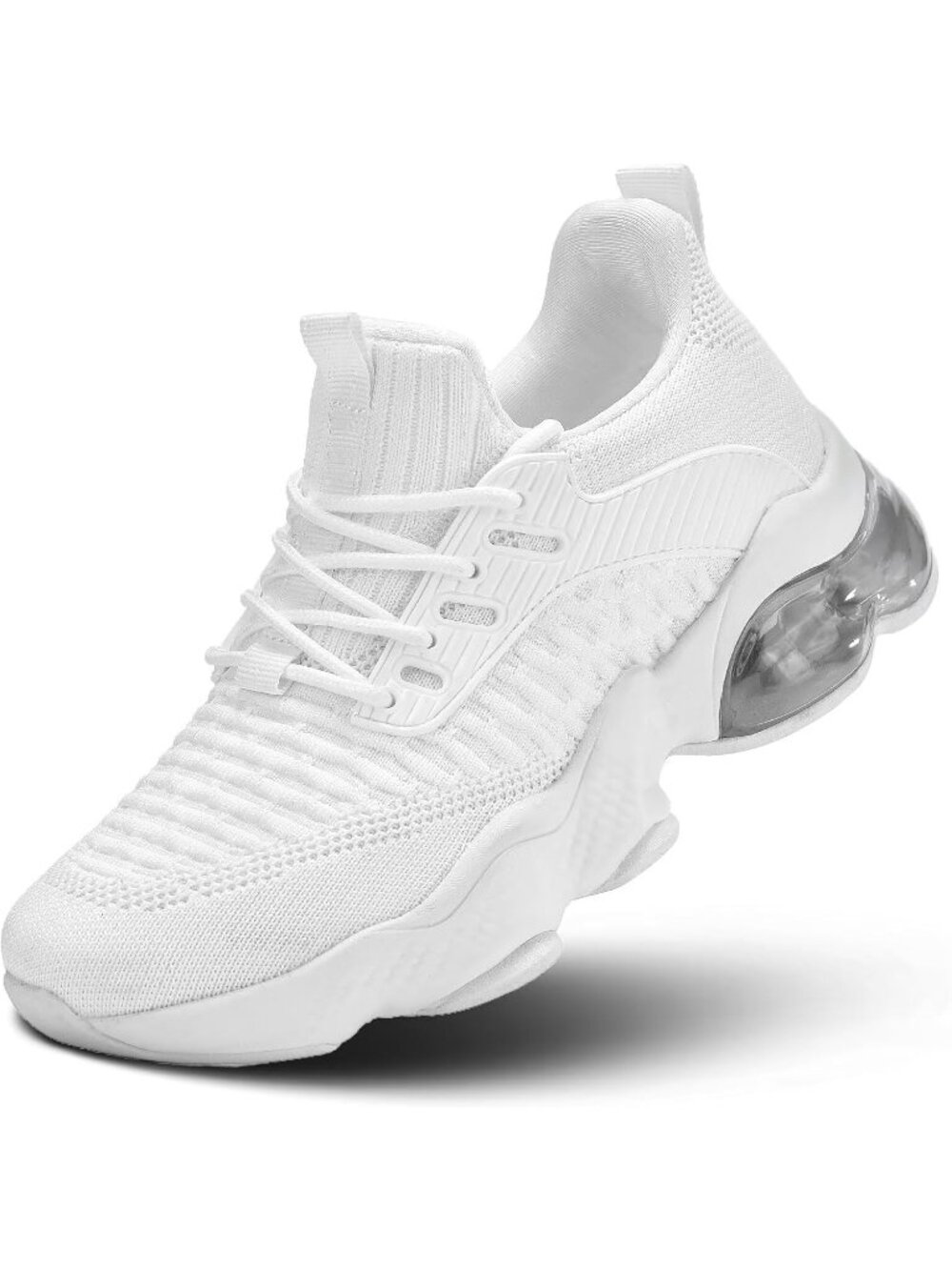 Women's White Comfortable Slip On Athletic Tennis Sneakers Comfortable Shoes